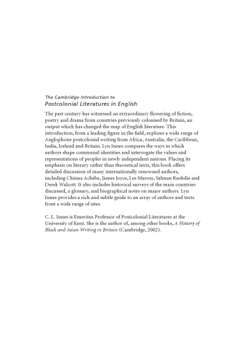 The Cambridge Introduction to Postcolonial Literatures in English (Cambridge Introductions to Literature)