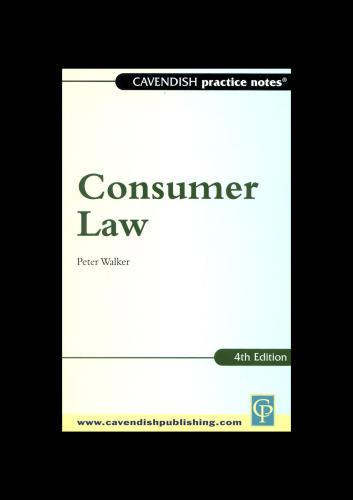 Comsumer Law (Practice Notes Series)