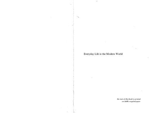 Everyday life in the modern world (Harper torchbooks, TB1608)