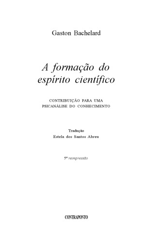 A Formação do Espírito Científico