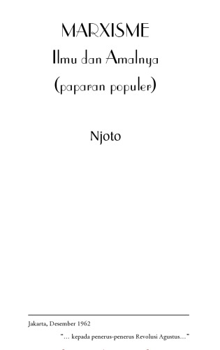 Marxisme: Ilmu Dan Amalnya