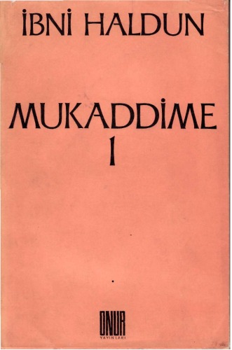 Mukaddime I. cilt