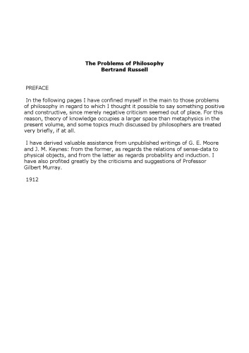 The Problems of Philosophy