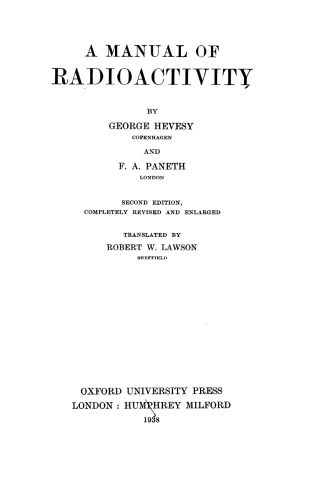 A manual of radioactivity,