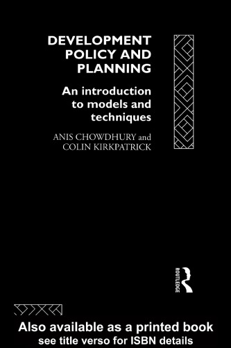 Development Policy and Planning: An Introduction to Models and Techniques