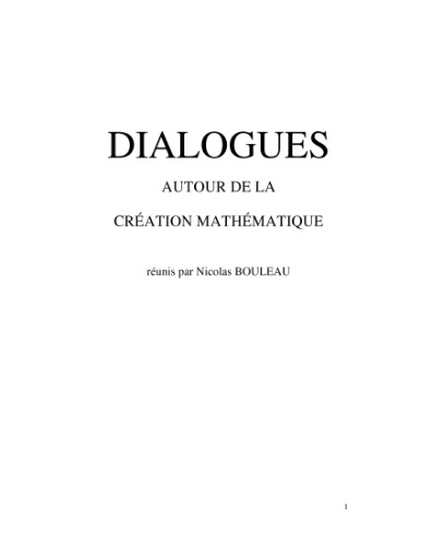 Dialogues autour de la création mathématique