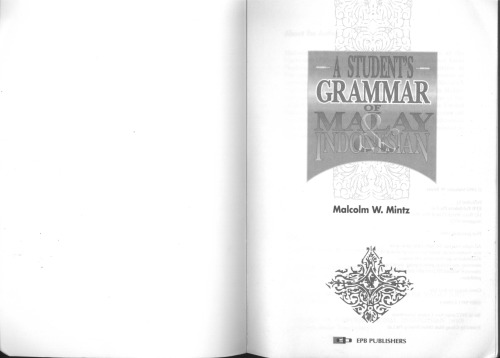 A Student's Grammar of Malay and Indonesian