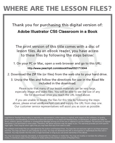 Adobe Illustrator CS5 Classroom in a Book