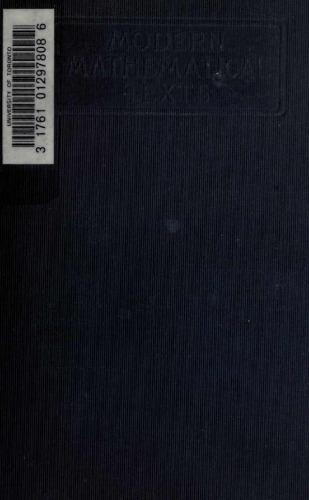 Elementary mathematical analysis: A textbook for first year college students,