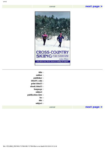 Cross-Country Skiing for Everyone