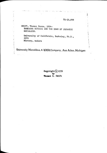 Yamakawa Hitoshi and the dawn of Japanese socialism