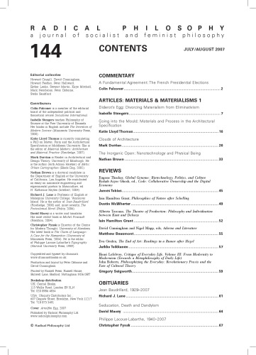 Radical Philosophy #144