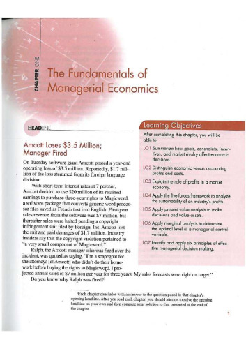 Managerial Economics & Business Strategy