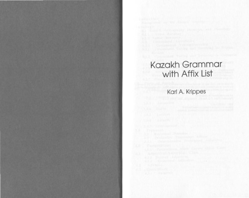 Kazakh Grammar With Affix List