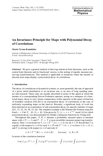 Communications in Mathematical Physics - Volume 260