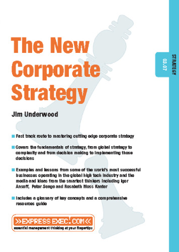 The New Corporate Strategy
