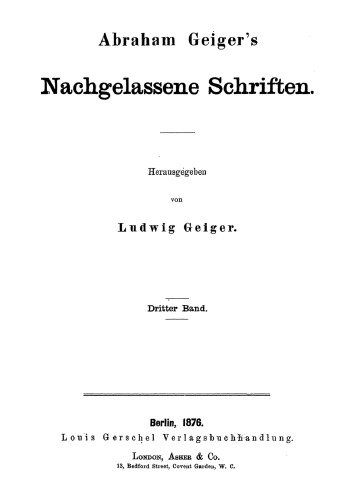 Nachgelassene Schriften. III : Josef Salomo del Medigo
