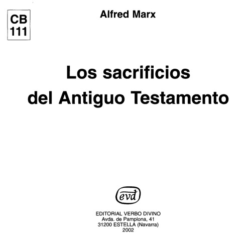 Los Sacrificios en el Antiguo Testamento