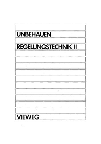 Regelungstechnik II - 5. Auflage