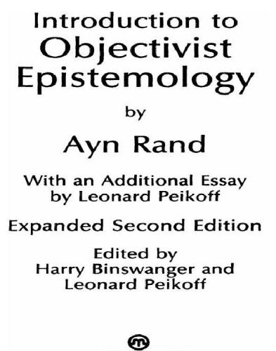 Introduction to Objectivist Epistemology