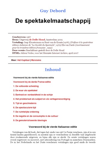 De spektakelmaatschappij