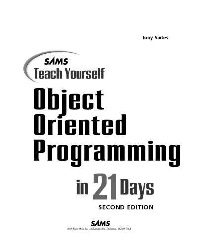 Sams Teach Yourself Object Oriented Programming in 21 Days