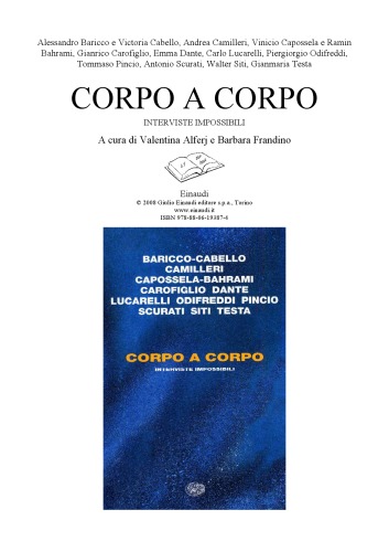 Corpo a corpo: interviste impossibili