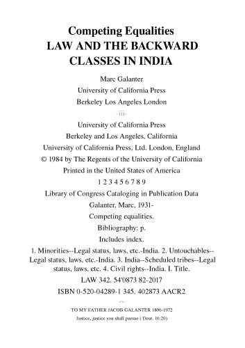 Competing equalities