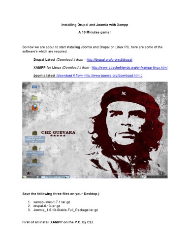 Installation of Joomla and drupal on Linux