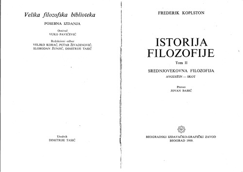 Istorija filozofije, Tom I, Grčka i Rim