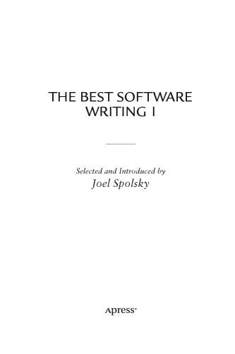 The Best Software Writing I