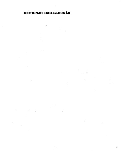 DICŢIONAR ENGLEZ-ROMÂN