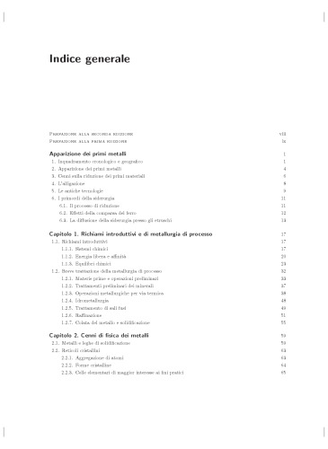 Metallurgia - Principi generali <only the index>