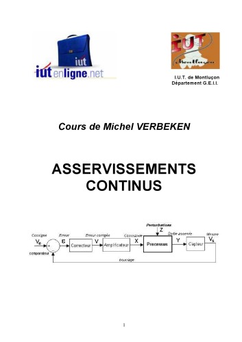 Automatique : asservissements  continus
