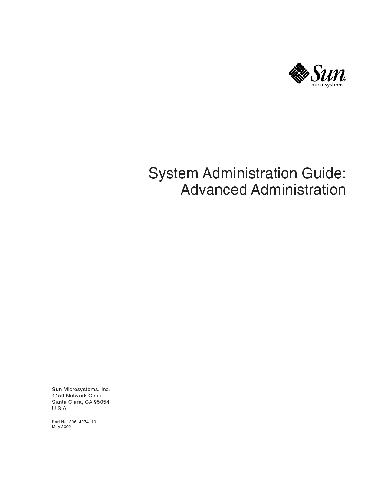 System Administration Guide: Advanced Administration