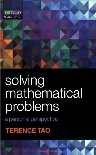 Solving Mathematical Problems: A Personal Perspective 