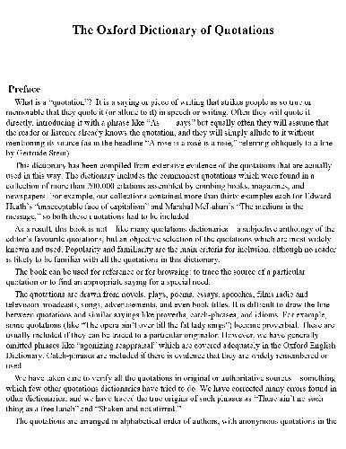 The Oxford Dictionary of Quotations