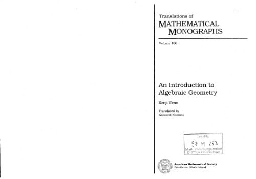 An Introduction to Algebraic Geometry