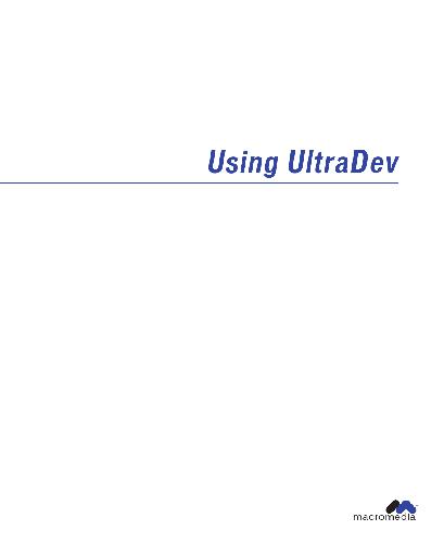 Using UltraDev