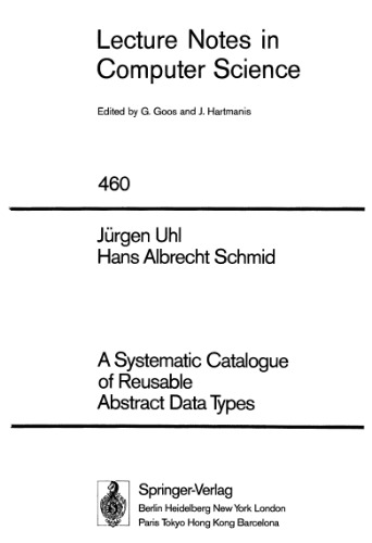 A Systematic Catalogue of Reusable Abstract Data Types