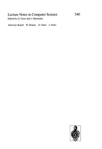 Artificial Neural Networks: International Workshop IWANN '91 Granada, Spain, September 17–19, 1991 Proceedings