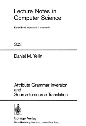 Attribute Grammar Inversion and Source-to-source Translation