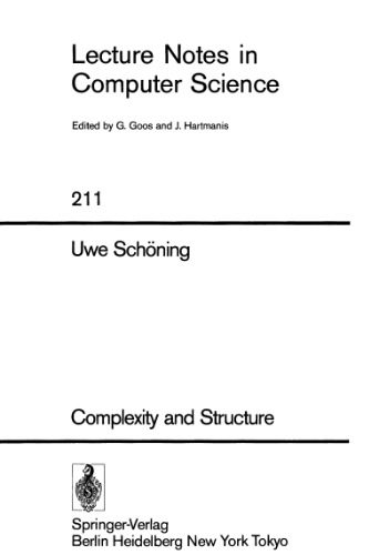 Complexity and Structure