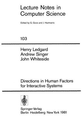 Directions in Human Factors for Interactive Systems