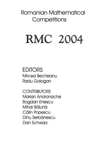 Romanian mathematical competitions