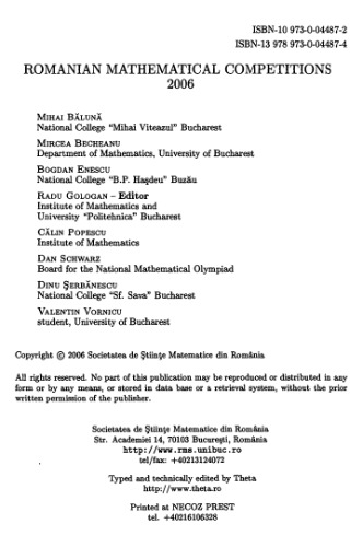 Romanian mathematical competitions