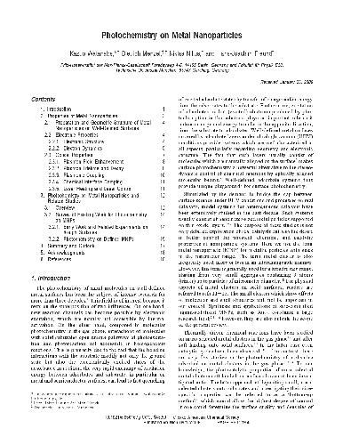 Photochemistry on Metal Nanoparticles
