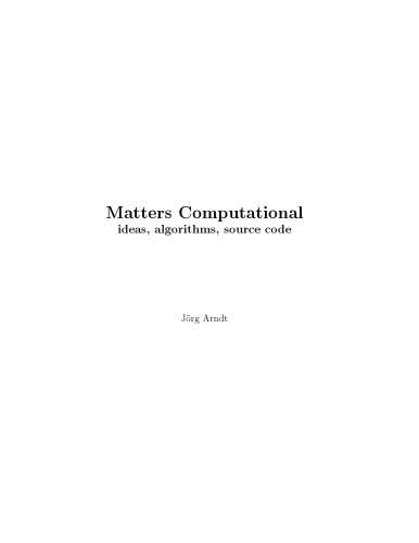 Matters computational (algorithms for programmers)