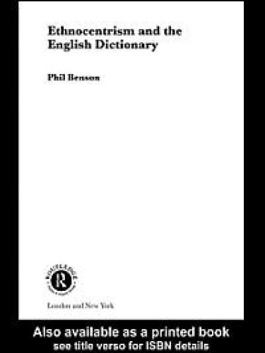 Ethnocentrism and the English Dictionary
