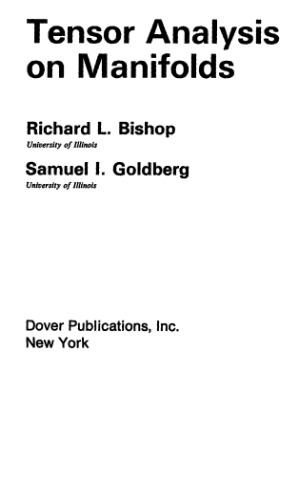Tensor Analysis on Manifolds